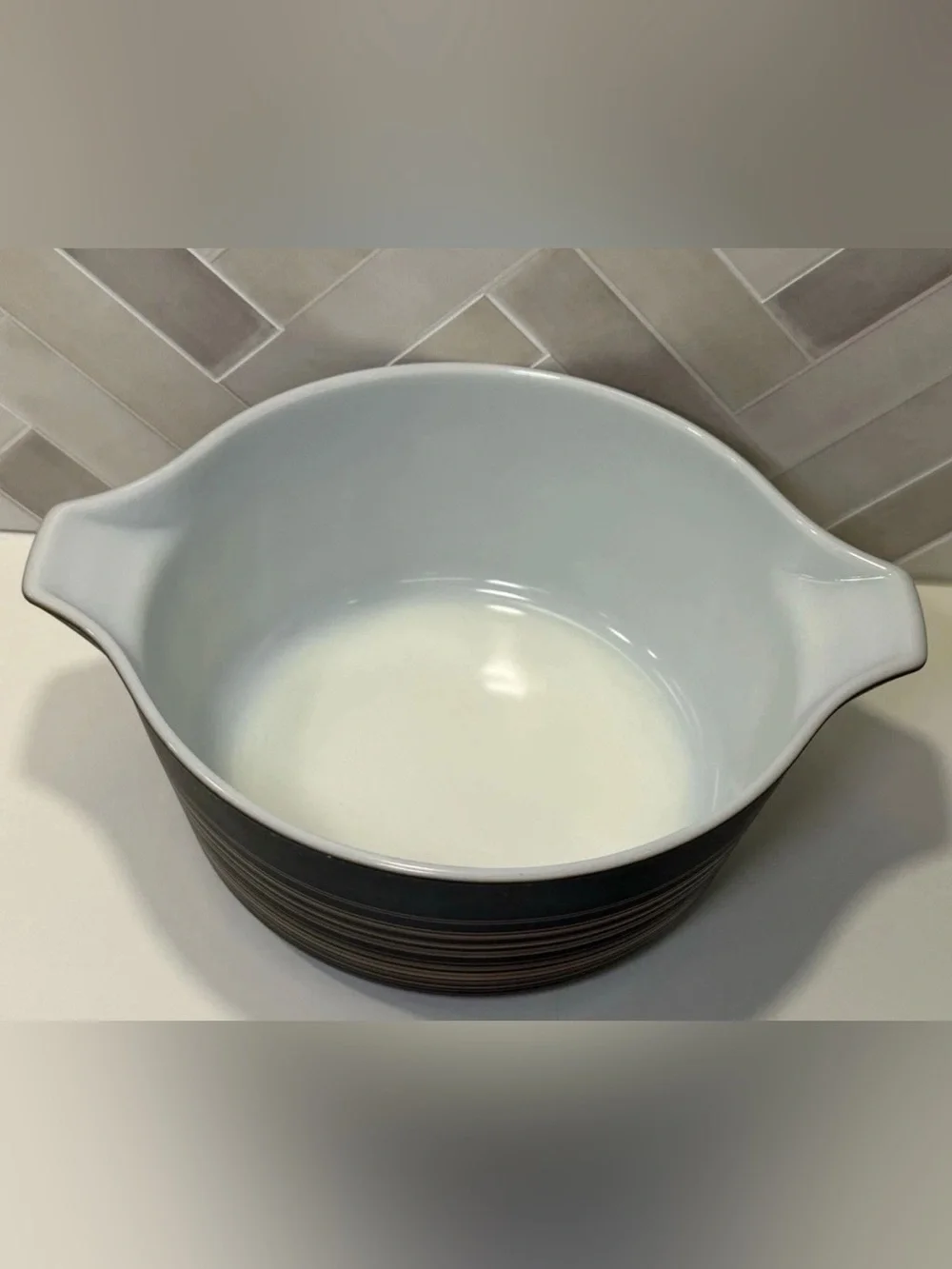 PYREX 475 - TERRA - 21/2 QT. COVERED CASSEROLE DISH LID - Vintage 1964 USA